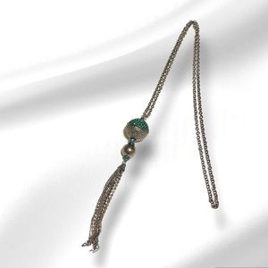 Newman Marcus Bijou long tassel necklace